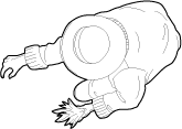 Woman harvesting seen from above in top view cad people